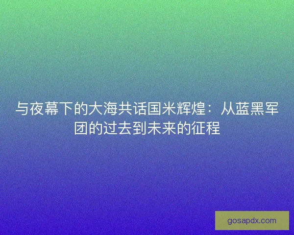 与夜幕下的大海共话国米辉煌：从蓝黑军团的过去到未来的征程